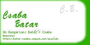 csaba batar business card